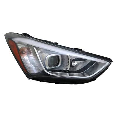 Rareelectrical - New Right Halogen Headlight Compatible With Hyundai Santa Fe Limited Sport 2013-2016 By Part Number