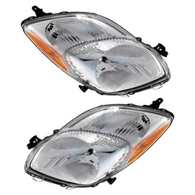 Rareelectrical - New Pair Of Headlight Compatible With Toyota Yaris Rs Hatchback 2009-2011 By Part Number 81130-52B50