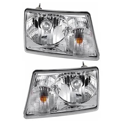Rareelectrical - New Pair Of Halogen Headlights Compatible With Ford Ranger Xl Extended Cab Pickup 2 Door 2.3 2.5 3.0