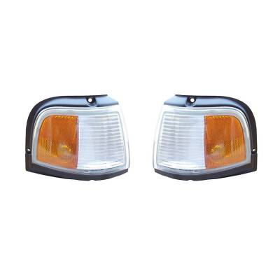 Rareelectrical - New Side Marker Light Set Of 2 Compatible With Oldsmobile Cutlass Ciera 5977862 Gm2551104 5977861