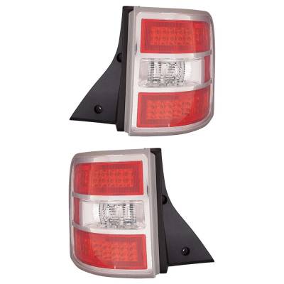 Rareelectrical - New Pair Of Tail Lights Compatible With Ford Flex 2012 2013 2014 2015 2016 2017 2018 2019 By Part