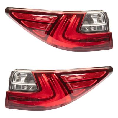 Rareelectrical - New Pair Of Tail Lights Compatible With Lexus Es300h Es350 2.5L 3.5L 2016 2017 2018 By Part Numbers