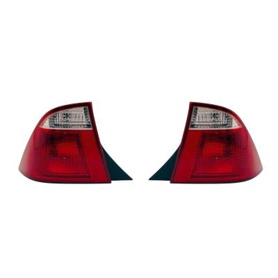 Rareelectrical - New Pair Of Tail Lights Compatible With Ford Focus Sedan 2005-2007 Fo2801188 Fo2800188 5S4z 13404 Aa