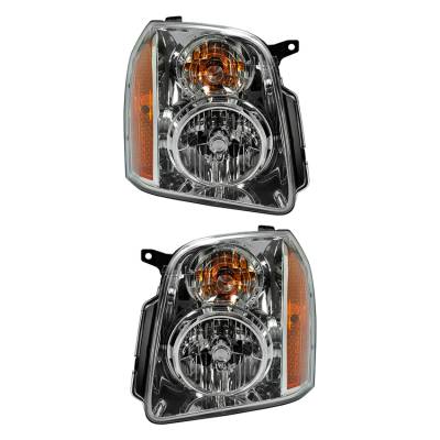 Rareelectrical - New Pair Of Headlight Compatible With Gmc Yukon Sle Slt 2007-2014 By Part Number 20969895 20969894