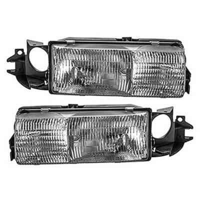Rareelectrical - New Pair Of Headlight Compatible With Buick Roadmaster Wagon 1991-1996 By Part Number 16519236