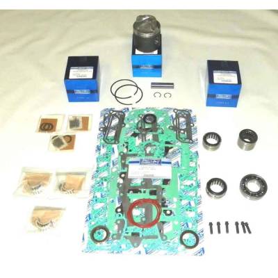 Rareelectrical - New Standard 3.375" Powerhead Rebuild Kit Compatible With Chrysler / Force 3 Cyl 3.375 Bore Top
