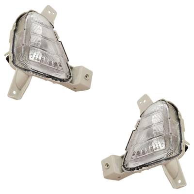 Rareelectrical - New Pair Of Driving Light Compatible With Hyundai Sonata Se Sonata Eco 2018-2019 By Hy2563106