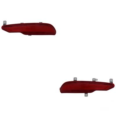 Rareelectrical - New Pair Of Reflector Compatible With Buick Envision Premium Ii Sport Utility Envision Cxl Sport