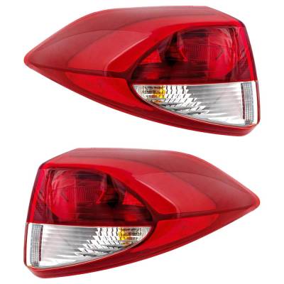 Rareelectrical - New Pair Of Tail Lights Compatible With Hyundai Tucson 1.6L 2.0L 2.4L 2016 2017 2018 By Part Numbers