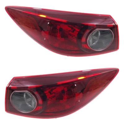 Rareelectrical - New Pair Of Tail Lights Compatible With Mazda 3 2.5L 2014 2015 By Part Numbers Bjt1-51-160A