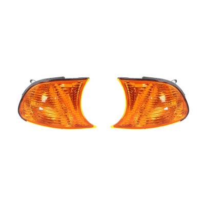 Rareelectrical - New Pair Of Amber Turn Signal Light Compatible With Bmw 330Ci 2002-03 Bm2521115 63136919650