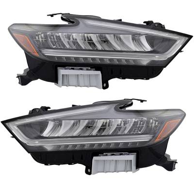 Rareelectrical - New Pair Of Headlights Compatible With Nissan Maxima Platinum Sr Sv Sedan 4-Door 3.5L 2022 2023 By