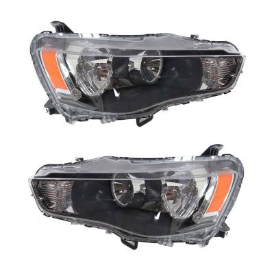 Rareelectrical - New Pair Of Headlights Compatible With Mitsubishi Outlander Es 2010 2011 2012 2013 By Part Numbers