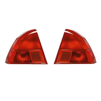 Rareelectrical - New Pair Of Tail Lights Compatible With Honda Civic Sedan 2001 2002 By Part Numbers 33501S5da01