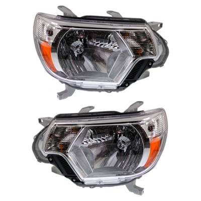 Rareelectrical - New Pair Of Headlight Compatible With Toyota Tacoma Pre Runner Extended 4-Door 2012-2015 By Part
