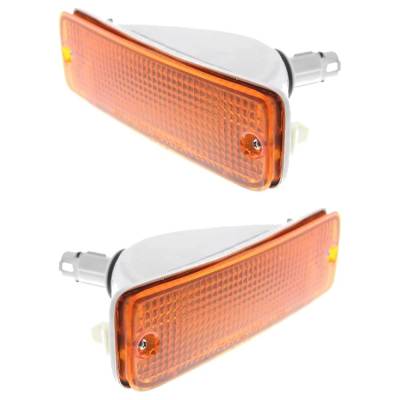 Rareelectrical - Turn Signal Light Assembly Set Compatible With 1989-1995 Toyota Pickup 2Wd 4Wd 1990-1991 4Runner