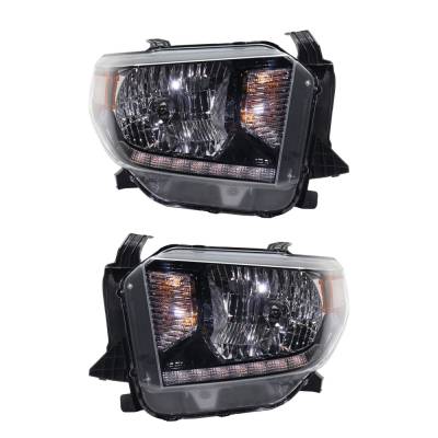 Rareelectrical - New Pair Of Headlights Compatible With Toyota Tundra Sr5 Crew Cab Pickup 2018 2019 2020 2021 By Part