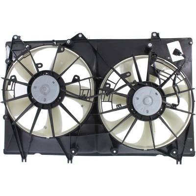 Rareelectrical - New Dual Cooling Fan Assembly Compatible With Toyota Highlander Base 6 Cyl 3.5L Highlander Hybrid 6