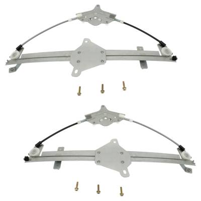 Rareelectrical - New Front Left And Front Right Window Regulator Compatible With Mazda 3 Gx 4 Cyl 2.0L 3 I Sport 4