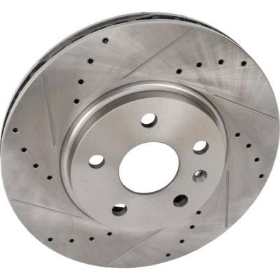 Rareelectrical - New Cross-Drilled And Slotted Brake Disc Compatible With Cadillac Cts Luxury 6 Cyl 3.0L Cts