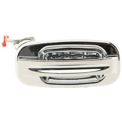 Rareelectrical - Rear Right Exterior Door Handle Compatible With 2000-2007 Gmc Yukon Gmc Sierra Chrome Without Key