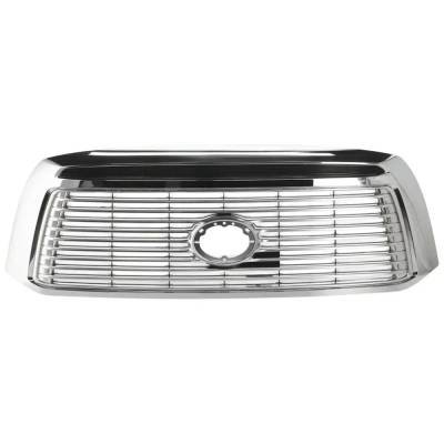 Rareelectrical - New Chrome Shell Grille Assembly Compatible With Toyota Tundra Limited 8 Cyl 5.7L Tundra Sr5 8 Cyl