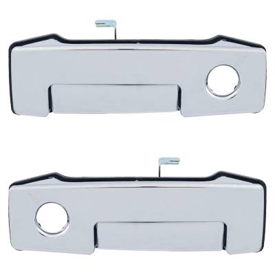 Rareelectrical - Set Of 2 Rear Exterior Door Handle Compatible With 2013-2021 Nissan Nv200 Chevrolet City Chrome With