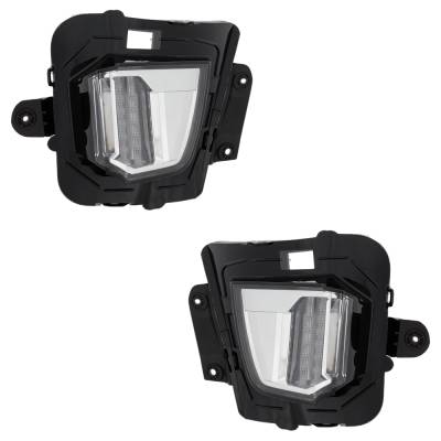 Rareelectrical - Pair Of Driving Light Compatible With Cadillac Xts Luxury 2018-2019 By Gm2562116 Gm2563116 84628079