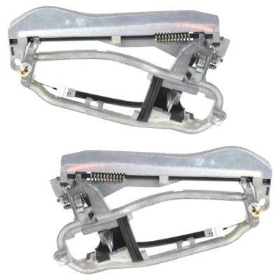 Rareelectrical - Rear Left And Right Exterior Door Handle Compatible With 2000-2006 Bmw X5 Unfinished Without Key