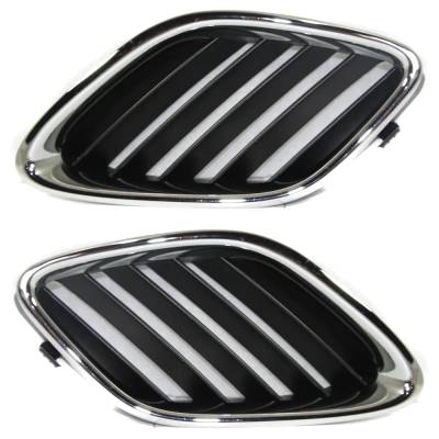 Rareelectrical - New Pair Of Grille Assembly Compatible With Saab 9-3 Linear 4 Cyl 2.0L 9-3 Vector 4 Cyl 2.0L