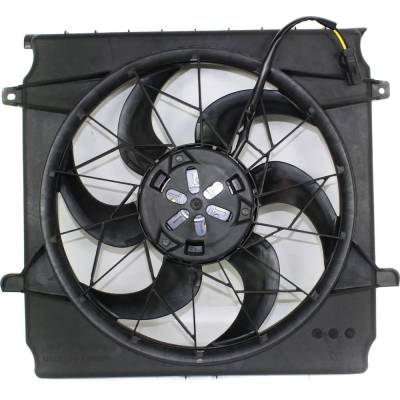Rareelectrical - New Single Cooling Fan Assembly Compatible With Jeep Liberty Sport 4 Cyl 2.4L Liberty Sport 6 Cyl