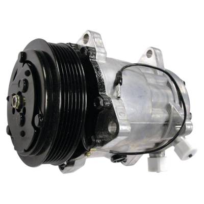 Rareelectrical - A/C Compressor 12 Volt 6-Groove Serpentine Compatible With New Holland Ts90 Ts100 Ts110 Ts115 Ls190