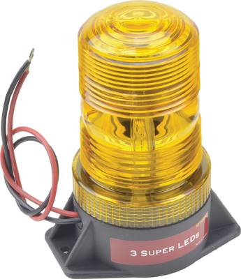 Rareelectrical - Amber Led Warning Beacon 12-80V Dc Pulse8 Flash Compatible With Ecco Forklift Electric Vehicle