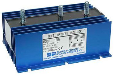 Rareelectrical - New 1 Input 130 Amp 2 Battery Isolator Compatible With Sure Power 1202Dl I01202d 48120 1202 22-16