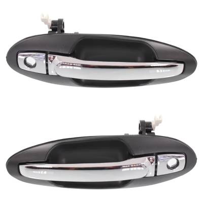 Rareelectrical - Front Pair Exterior Door Handle Compatible With 2001-2006 Kia Optima Kia Magentis Hyundai Sonata