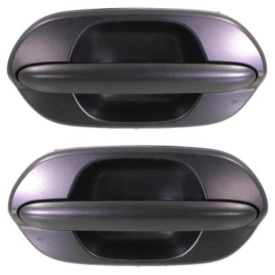 Rareelectrical - Rear Pair Exterior Door Handle Compatible With 1999-2004 Honda Odyssey Textured Black Without Key