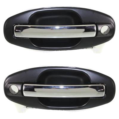 Rareelectrical - Front Left Driver And Right Passenger Exterior Door Handle Compatible With 2001-2006 Hyundai Santa