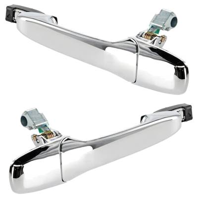 Rareelectrical - Rear Left And Right Exterior Door Handle Compatible With 2003-2013 Mazda Cx-7 Mazda 3 6 Cx-9 Chrome
