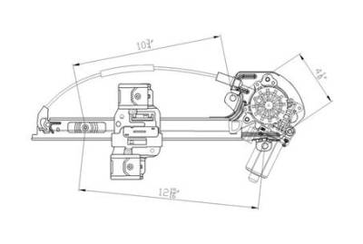 Rareelectrical - New Rear Left Window Regulator Compatible With 00-05 Buick Le Sabre Gm1550106 15231245 1552-1450L