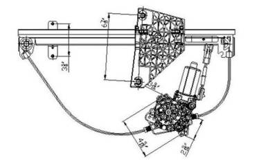 Rareelectrical - New Rear Right Window Regulator Compatible With 01 02 03 04 Jeep Grand Cherokee Ch1551103 86855