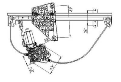 Rareelectrical - New Rear Left Window Regulator Compatible With 01 02 03 04 Jeep Grand Cherokee Ch1550103 86854