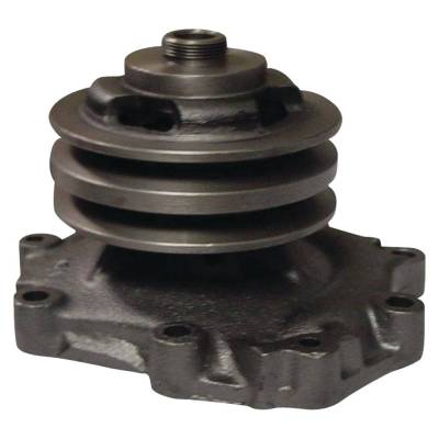 Rareelectrical - Water Pump With Double Groove Threaded Hub Compatible With 1975-1994 Ford New Holland 5110 6410 6610