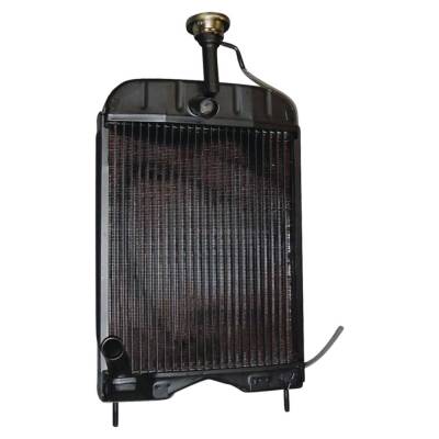 Rareelectrical - 3-Row Radiator With Pressure Cap Compatible With 1976-2000 Massey Ferguson 230 240 250 20B 20D 20E