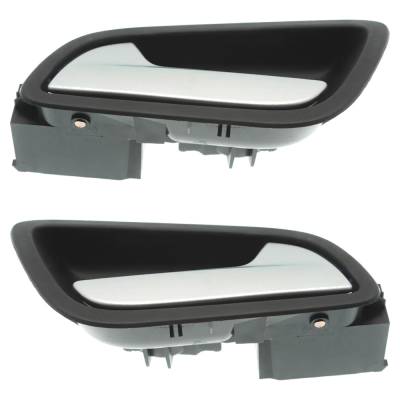 Rareelectrical - Rear Pair Interior Door Handle Compatible With 2013-2019 Ford C-Max Ford Escape Black Bezel With