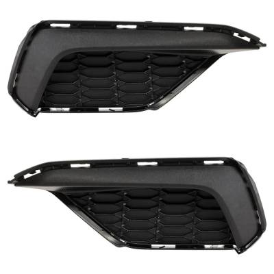 Rareelectrical - Front Left And Front Right Fog Light Cover Compatible With Ford Mustang Ecoboost Premium 4 Cyl 2.3L