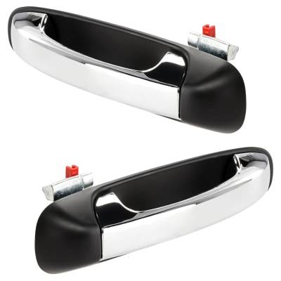 Rareelectrical - Rear Left And Right Exterior Door Handle Compatible With 2007-2009 Dodge Durango Chrysler Aspen