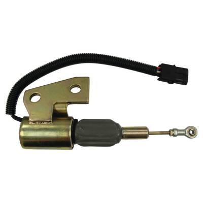 Rareelectrical - Fuel Shutoff Solenoid 12V Pull Type 2.5 In Mount Compatible With Case 580M Ii 580Sl Ii 590Sl Ii