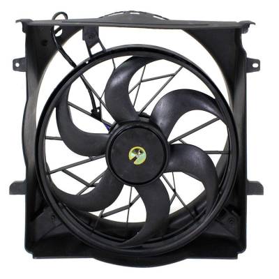 Rareelectrical - Engine Cooling Fan Compatible With 2005 Jeep Liberty 3.7L OEM 55037691Aa 52080127Aa Pp+Gf With