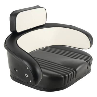Rareelectrical - Seat Cushion Set 3 Piece Black White Vinyl Compatible With Case Ih 606 706 806 856 966 1066 Farmall