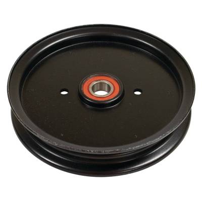 Rareelectrical - Heavy Duty Flat Idler Pulley Compatible With Hustler 928382 928481 929612 929620 929638 929646
